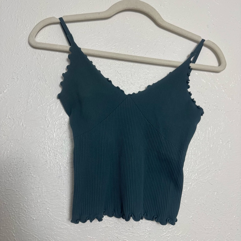 Free People Blue Fitted Ribbed Camisole‎